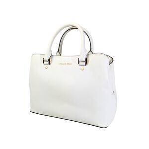 Pre-owned Michael Kors Saffiano Leather Savannah Medium Satchel Handbag